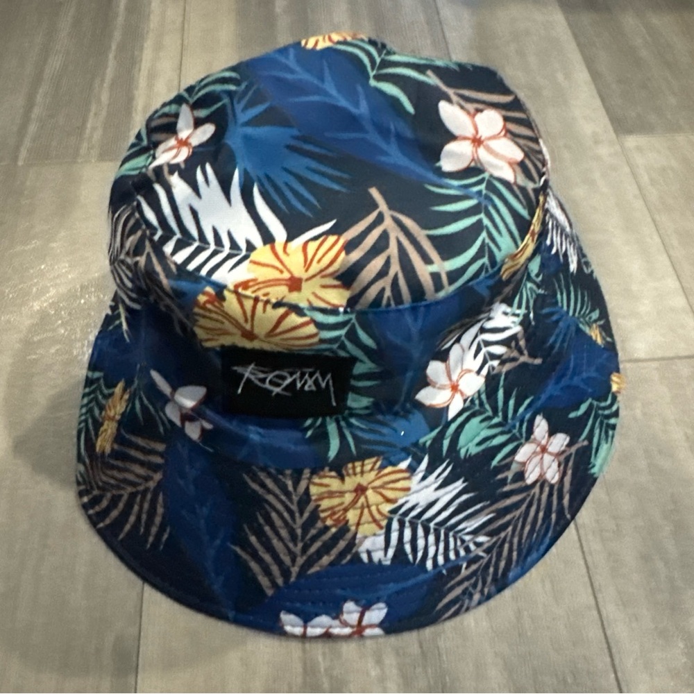 Romy Tropical Navy Floral Bucket Hat